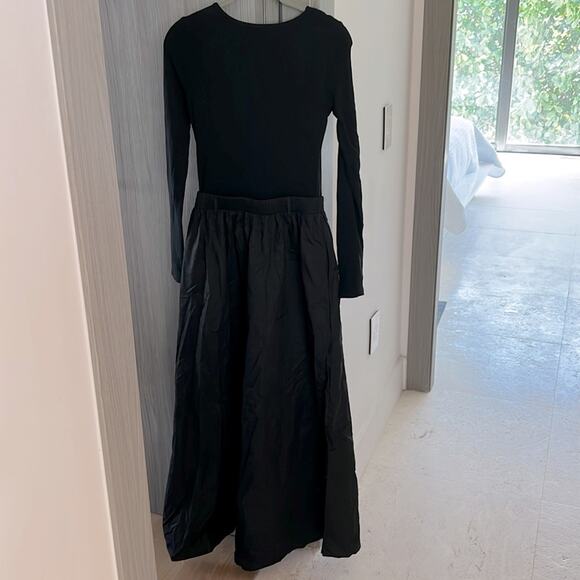 NWT MINIMALIST MODERN lovers COMMENSE black full skirt wrap top dress S - Picture 8 of 8